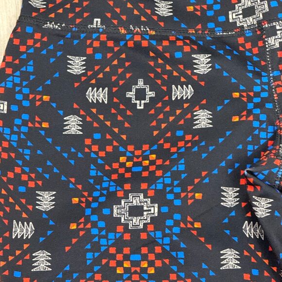 Mossimo Leggings Medium Southwestern Geometric Stretch Ankle Mid Rise Pilates - Picture 2 of 4